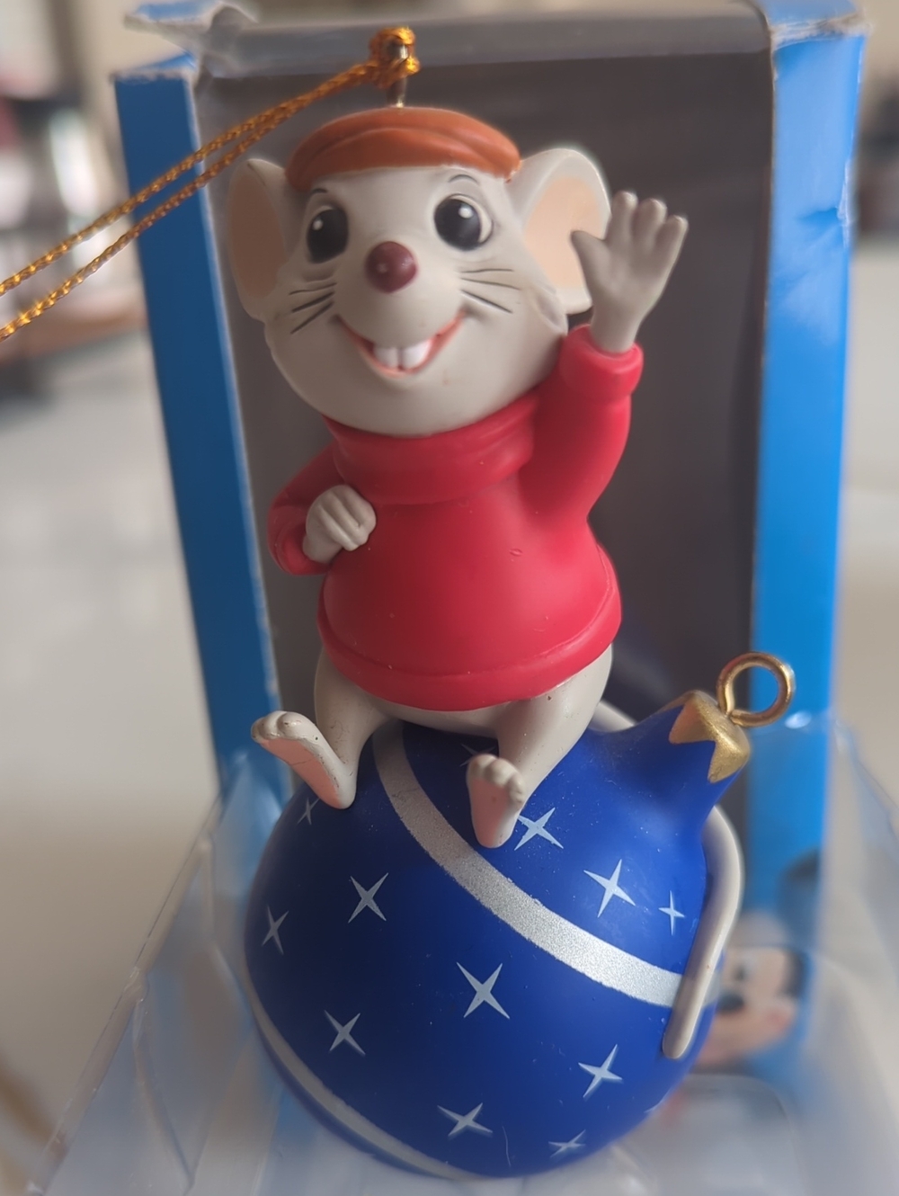 Disney The Rescuers Bernard The Mouse Christmas Tree Ornament Rare